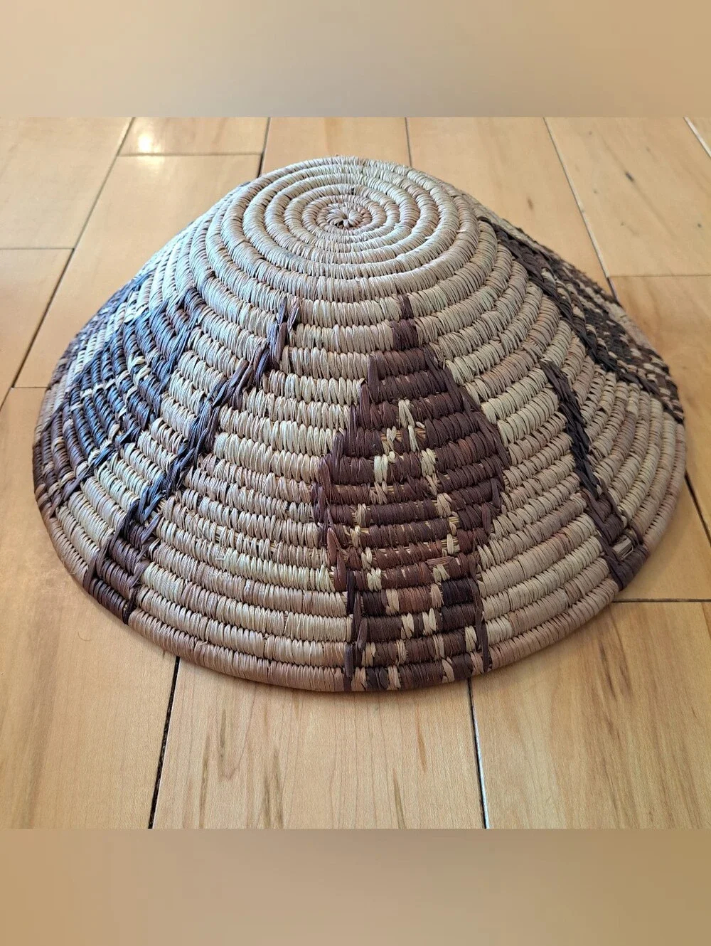 AFRICAN COIL BASKET BOWL WOVEN 12.25